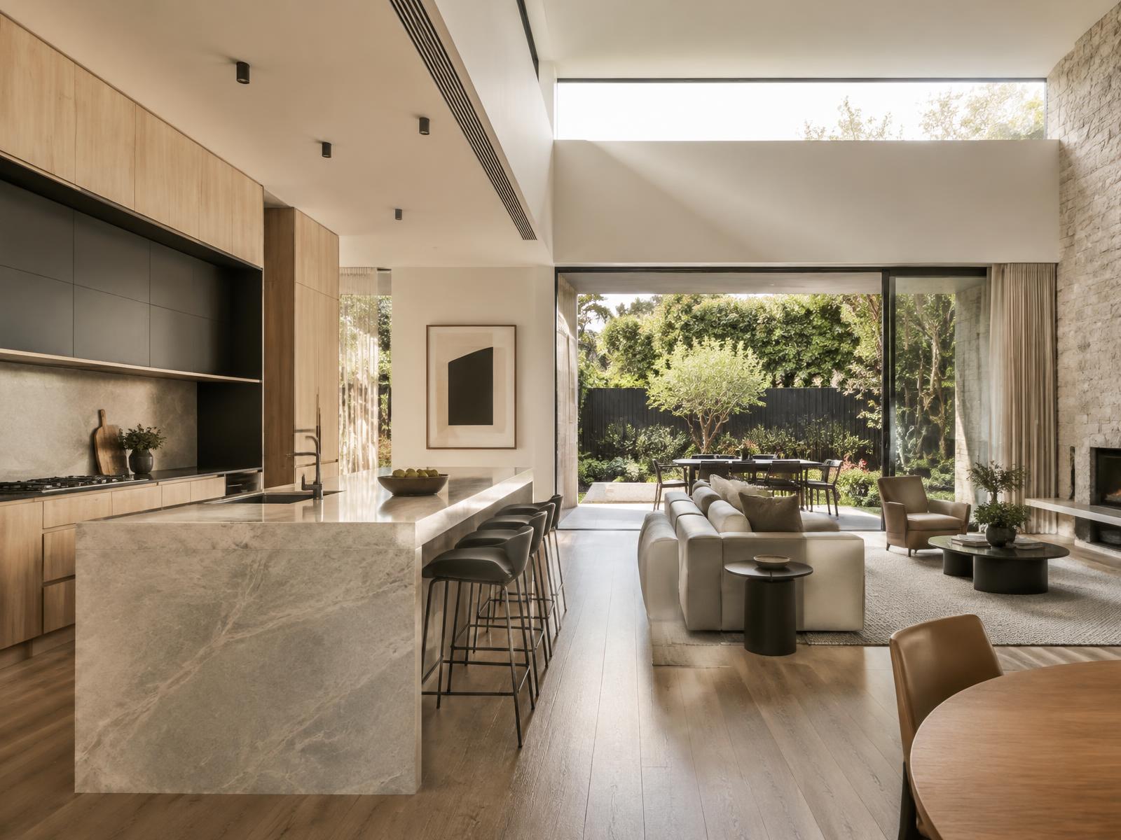 Premium open-plan kitchen and living area