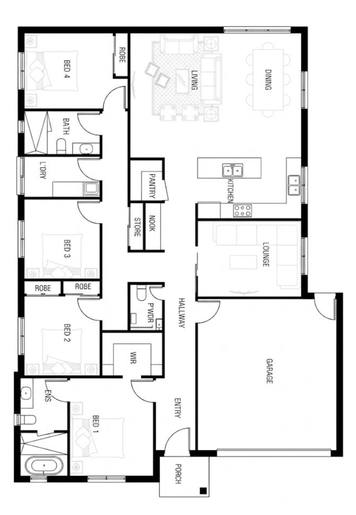 The Everton ground floor plan