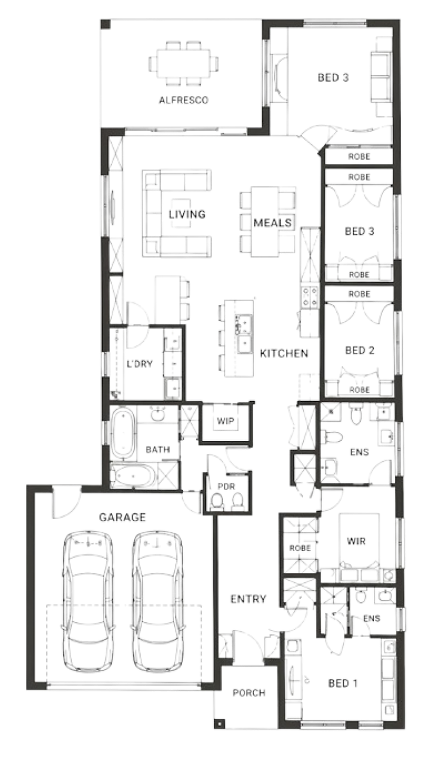 The Modernist ground floor plan