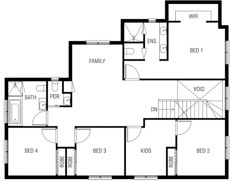 The Tarneit first floor plan